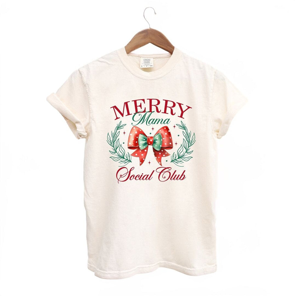 Coquette Merry Mama Social Club Garment Dyed Tee