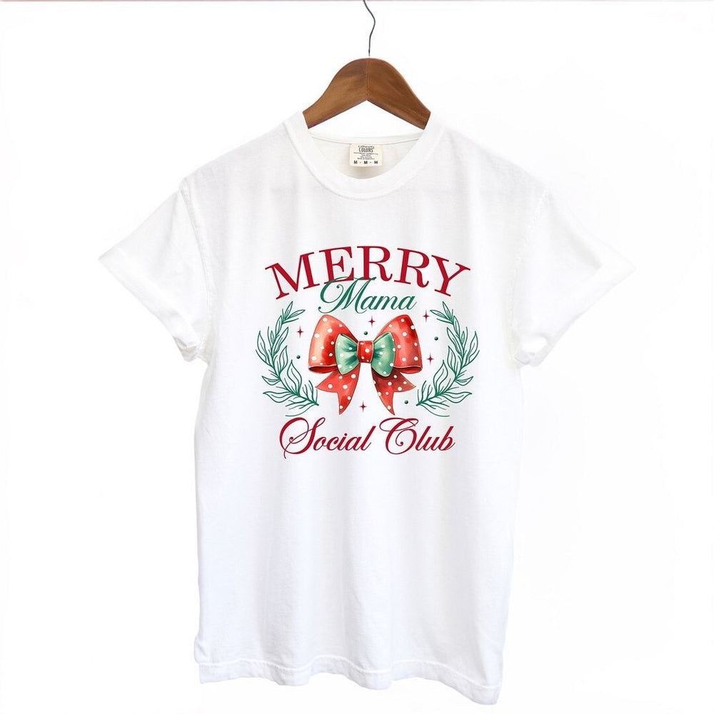 Coquette Merry Mama Social Club Garment Dyed Tee