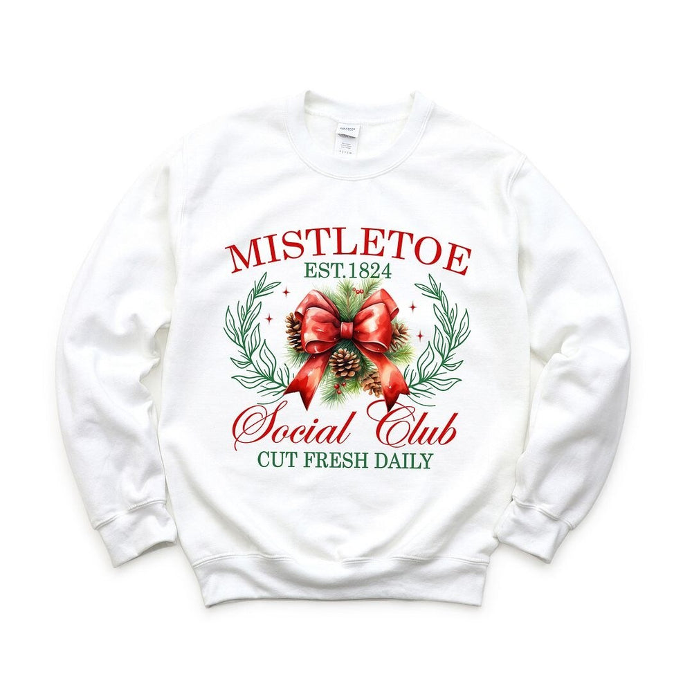 Coquette Mistletoe Social Club Graphic Sweatshirt