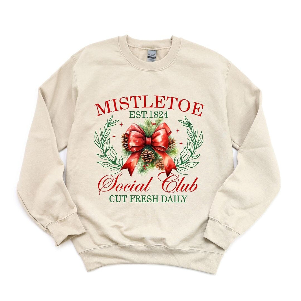 Coquette Mistletoe Social Club Graphic Sweatshirt