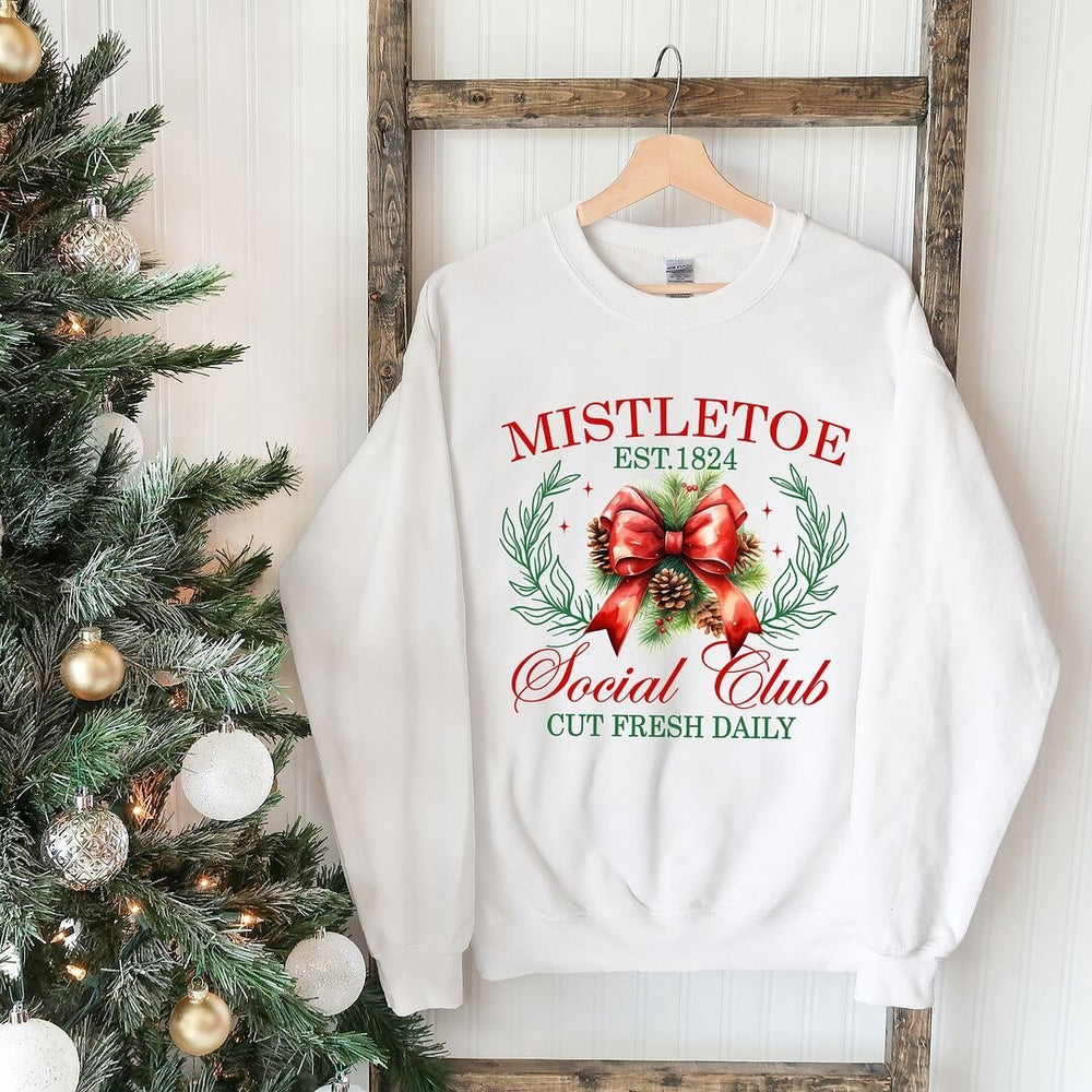 Coquette Mistletoe Social Club Graphic Sweatshirt