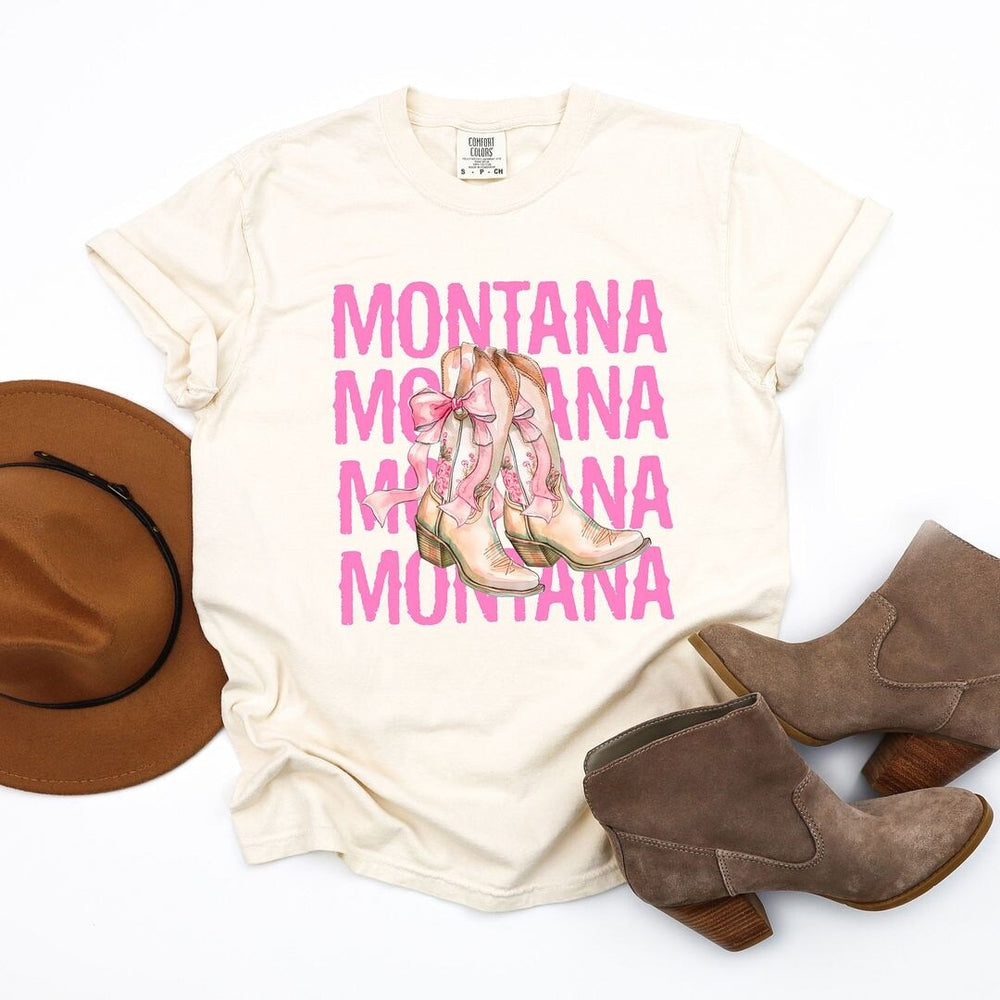 Coquette Montana Cowgirl Boots Garment Dyed Tee