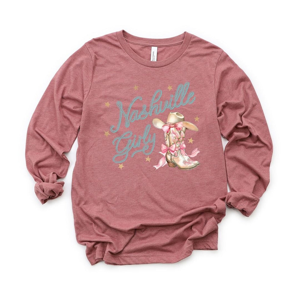 Coquette Nashville Girly Long Sleeve Tee