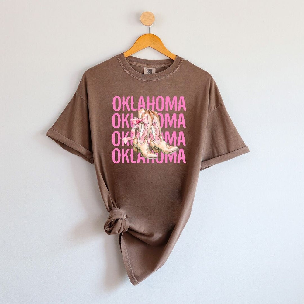 Coquette Oklahoma Cowgirl Boots Garment Dyed Tee