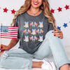 Coquette Patriotic Cowgirl Boots Chart Garment Dyed Tee