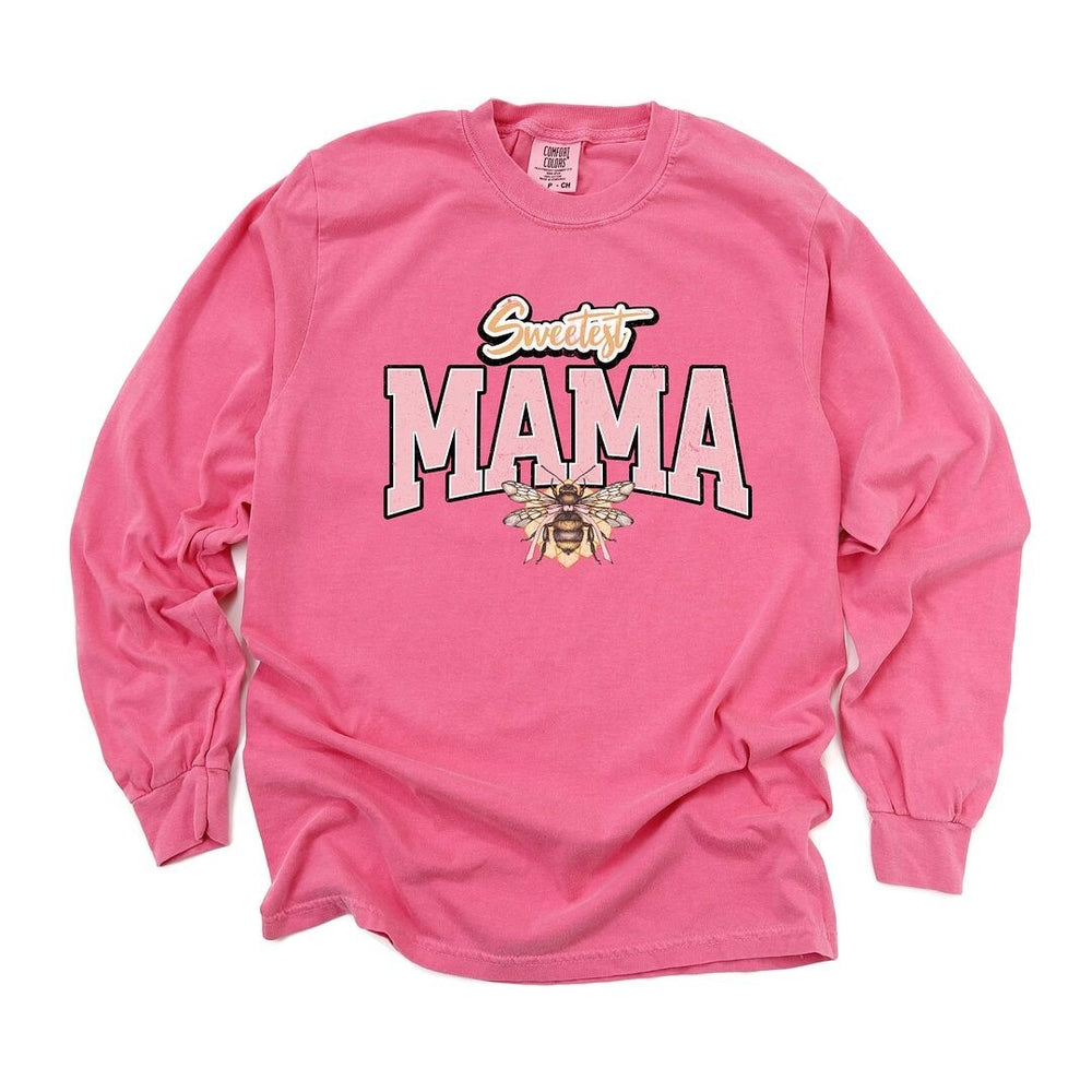 Coquette Sweetest Mama Bee Garment Dyed Long Sleeve