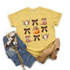 Coquette Western Halloween Chart Garment Dyed Tee