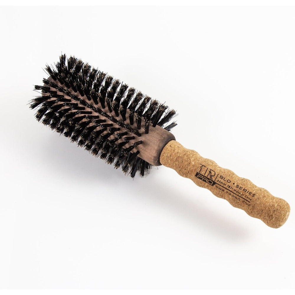 Cork Handle 65mm Round Professional Boar Bristle Brush