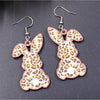 Cotton Tail Leopard Bunny Drop Earrings