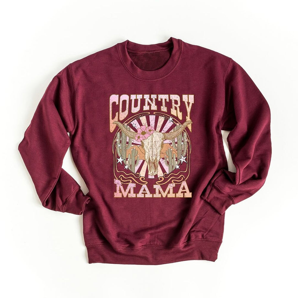 Country Mama Grunge Graphic Sweatshirt