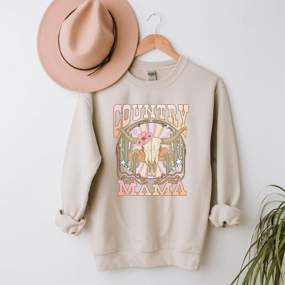 Country Mama Grunge Graphic Sweatshirt