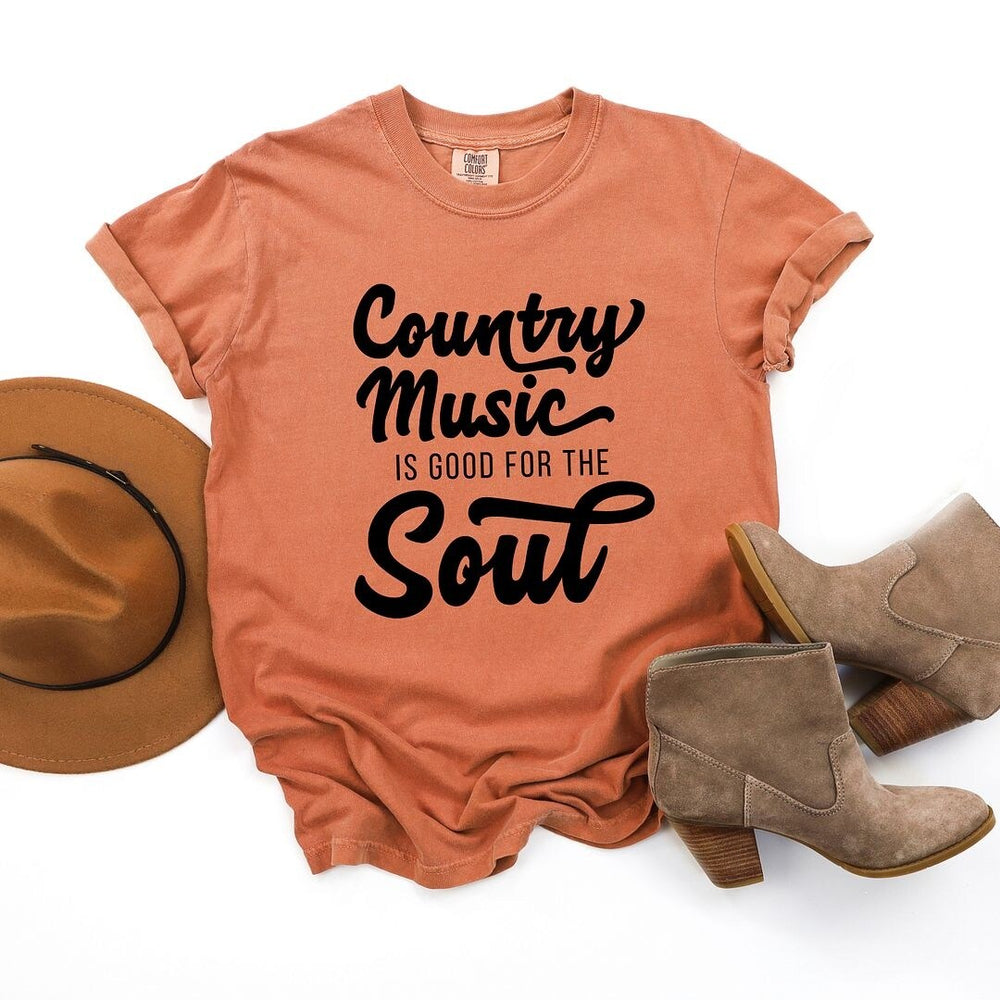 Country Music is Good for the Soul Garment Dyed Tee