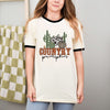 Country Pumpkin Cactus Ringer Tee