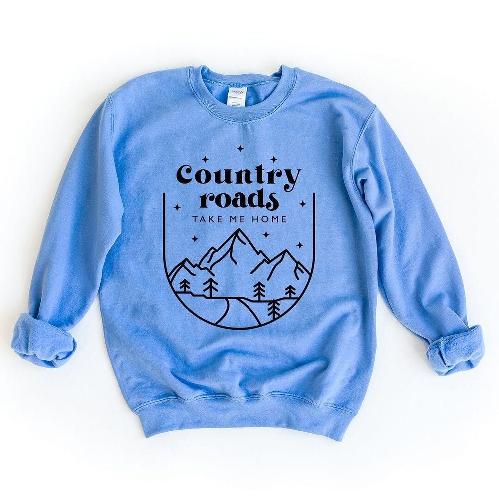 Country Roads Mountains Graphic Sweatshirt