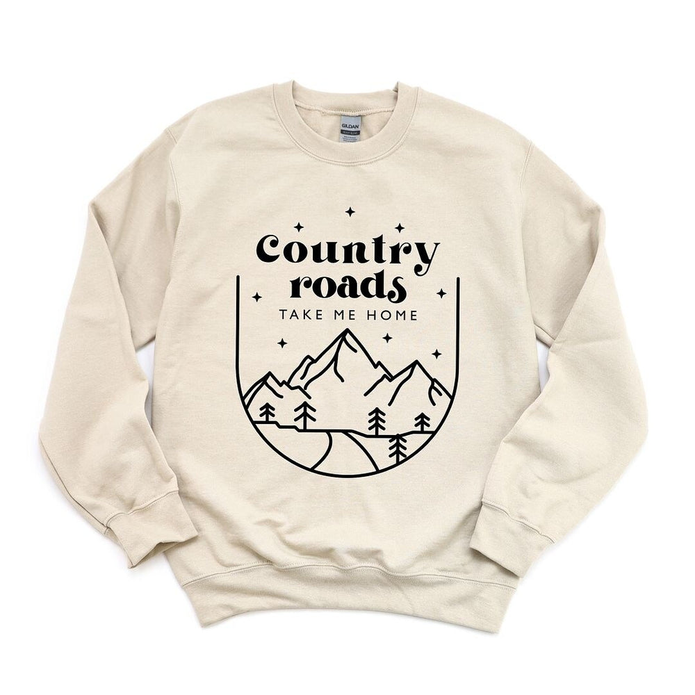 Country Roads Mountains Graphic Sweatshirt