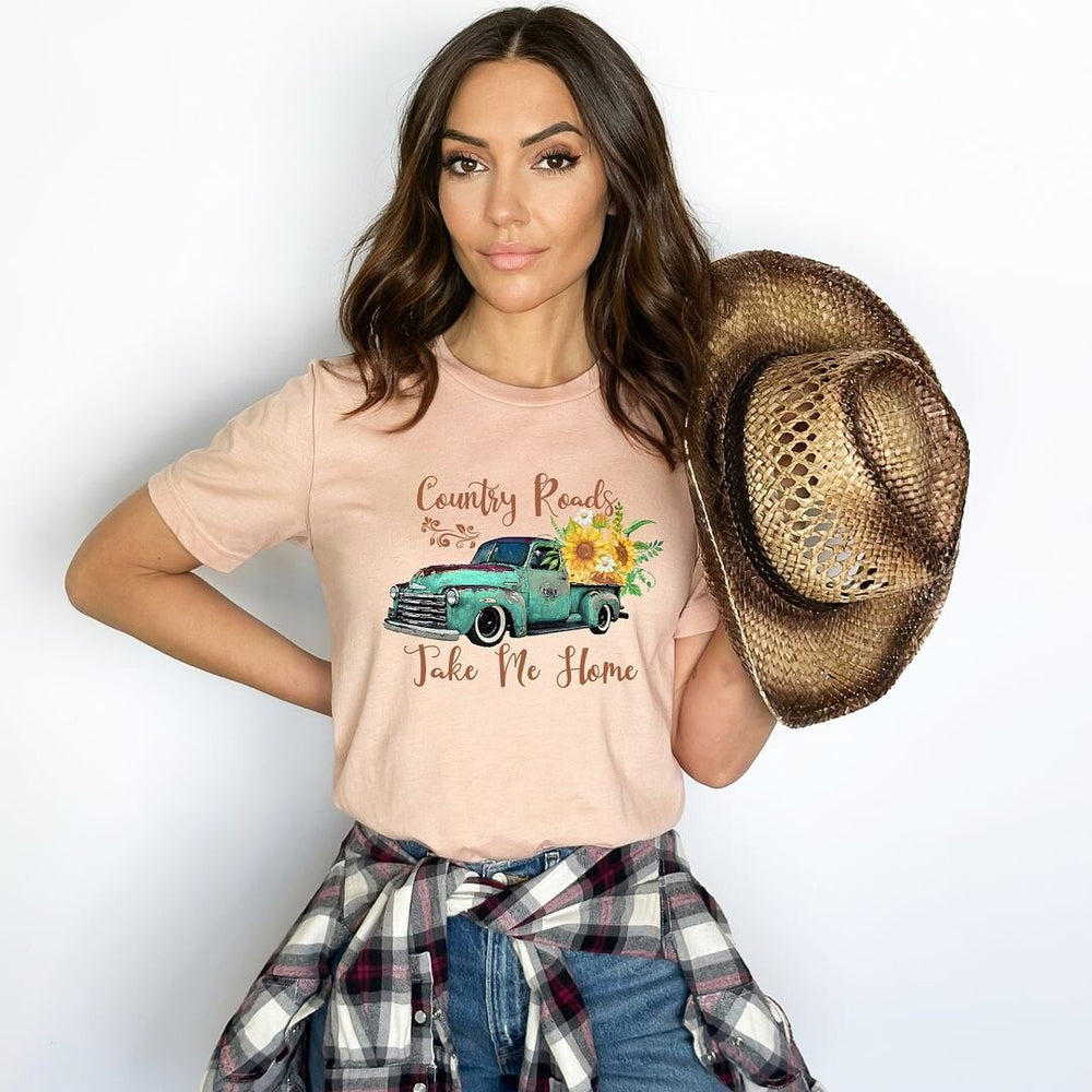 Country Roads Truck Short Sleeve Crewnneck Tee