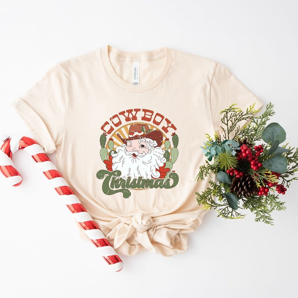 Cowboy Christmas Short Sleeve Tee