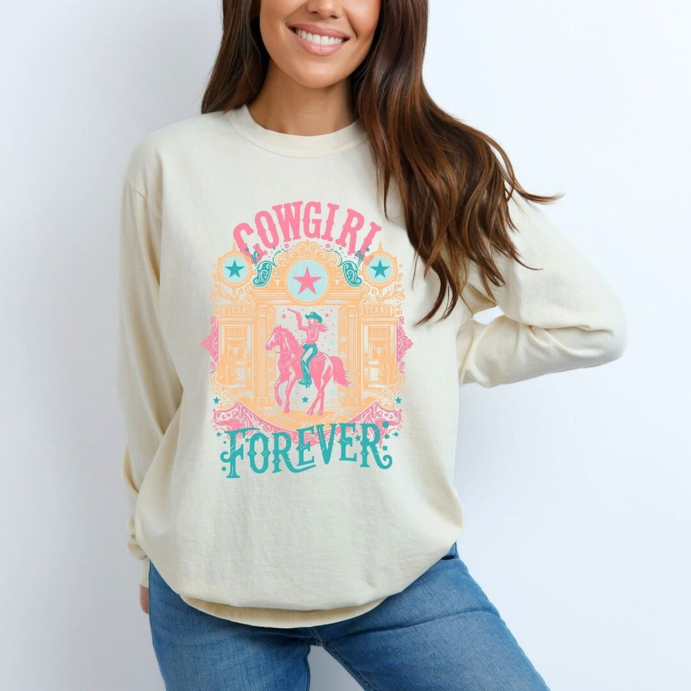 Cowgirl Forever Garment Dyed Long Sleeve