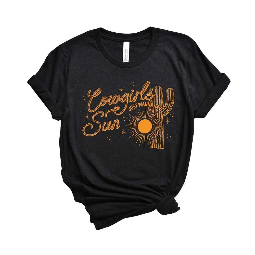 Cowgirls Wanna Have Sun Short Sleeve Crewnneck Tee