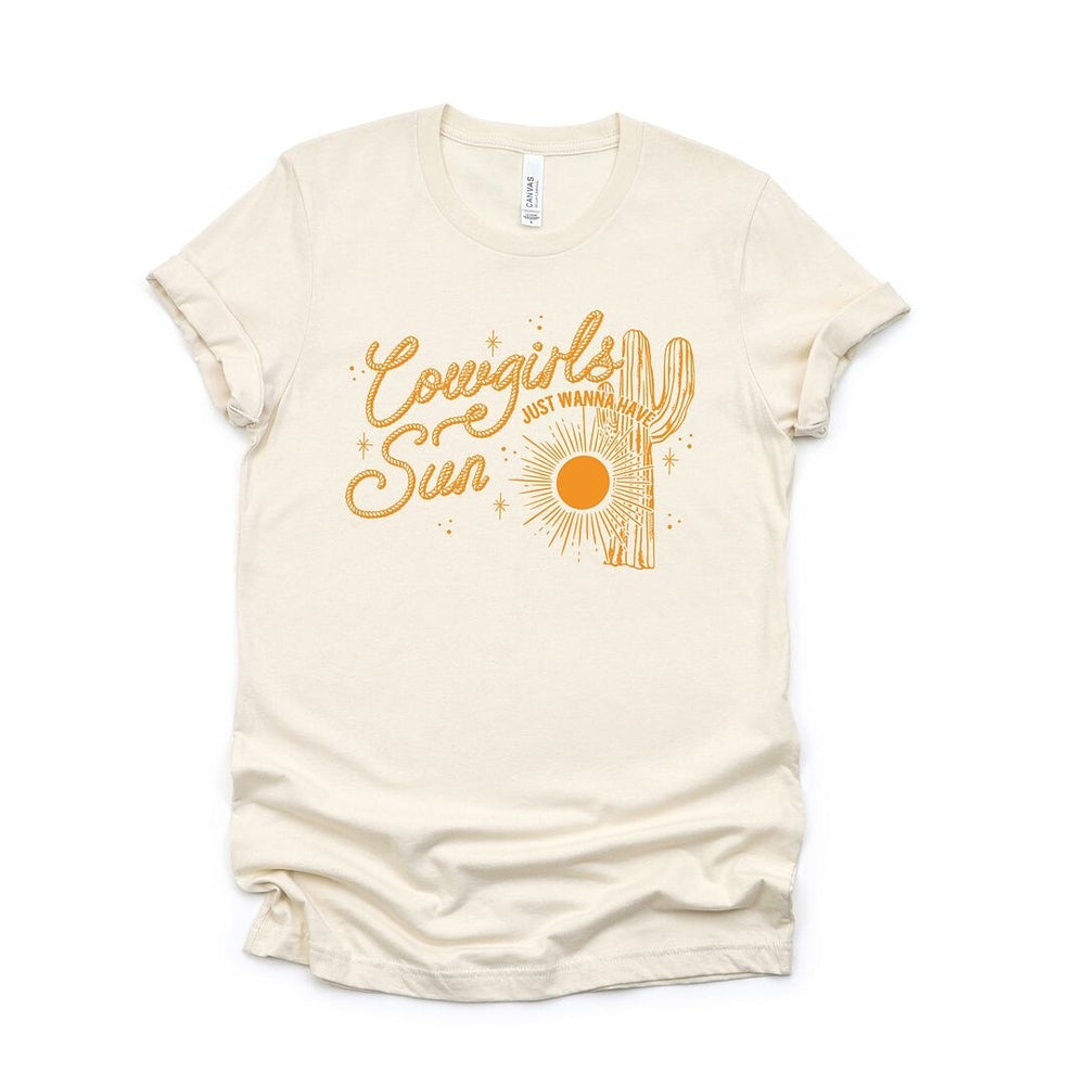 Cowgirls Wanna Have Sun Short Sleeve Crewnneck Tee