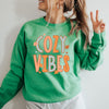 Cozy Vibes Distressed Graphic Sweatshirt