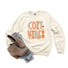 Cozy Vibes Distressed Graphic Sweatshirt