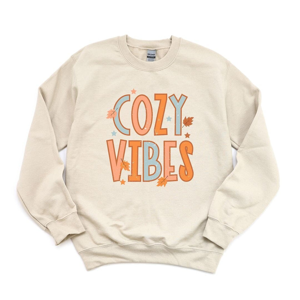 Cozy Vibes Distressed Graphic Sweatshirt