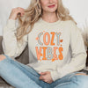 Cozy Vibes Distressed Graphic Sweatshirt