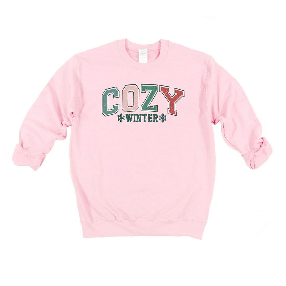 Cozy Winter Varsity Graphic Sweatshirt