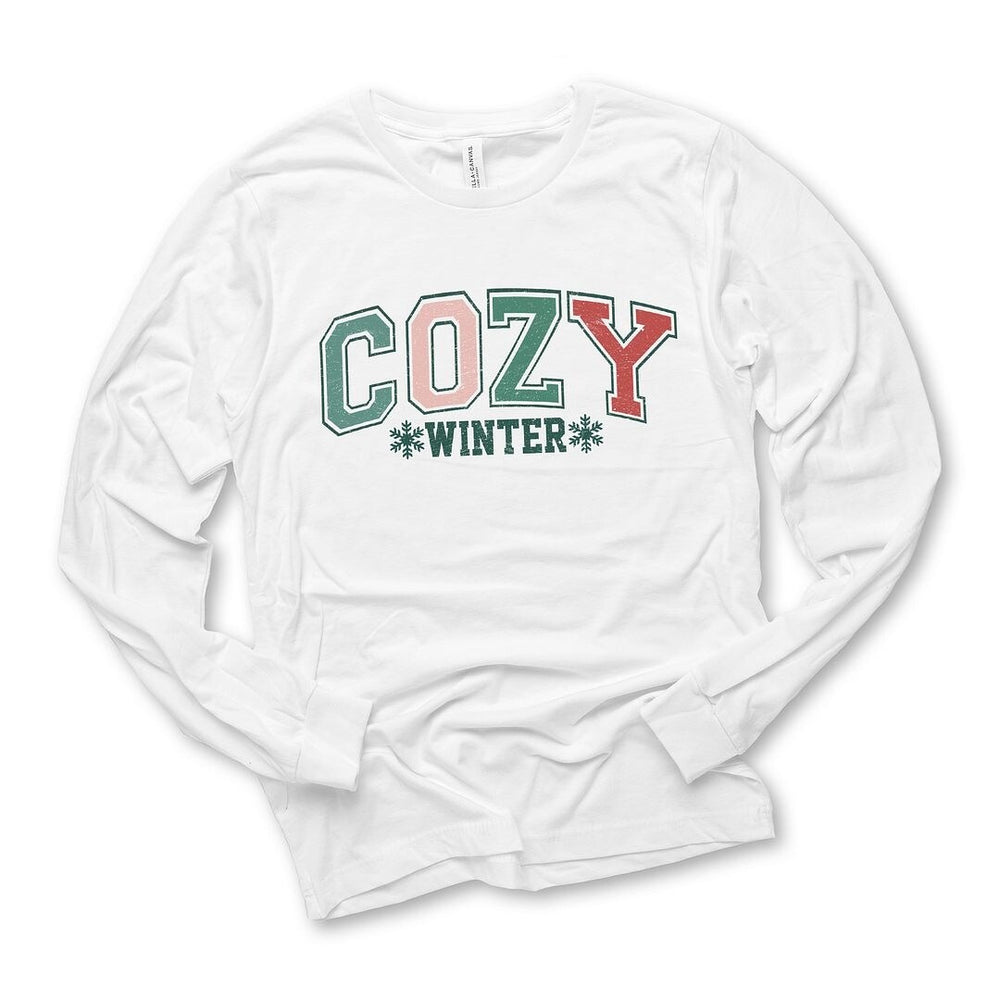 Cozy Winter Varsity Long Sleeve Tee