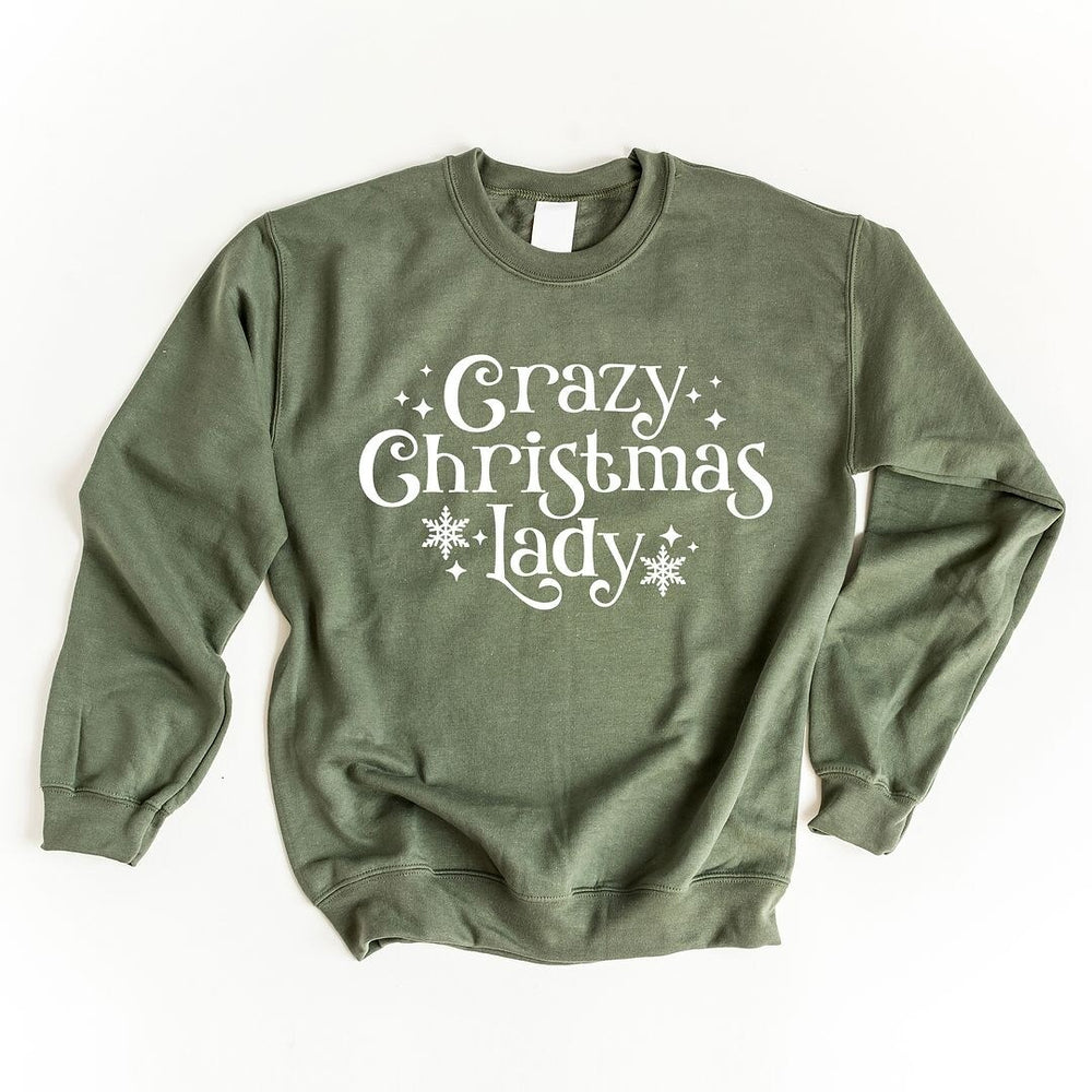 Crazy Christmas Lady Graphic Sweatshirt