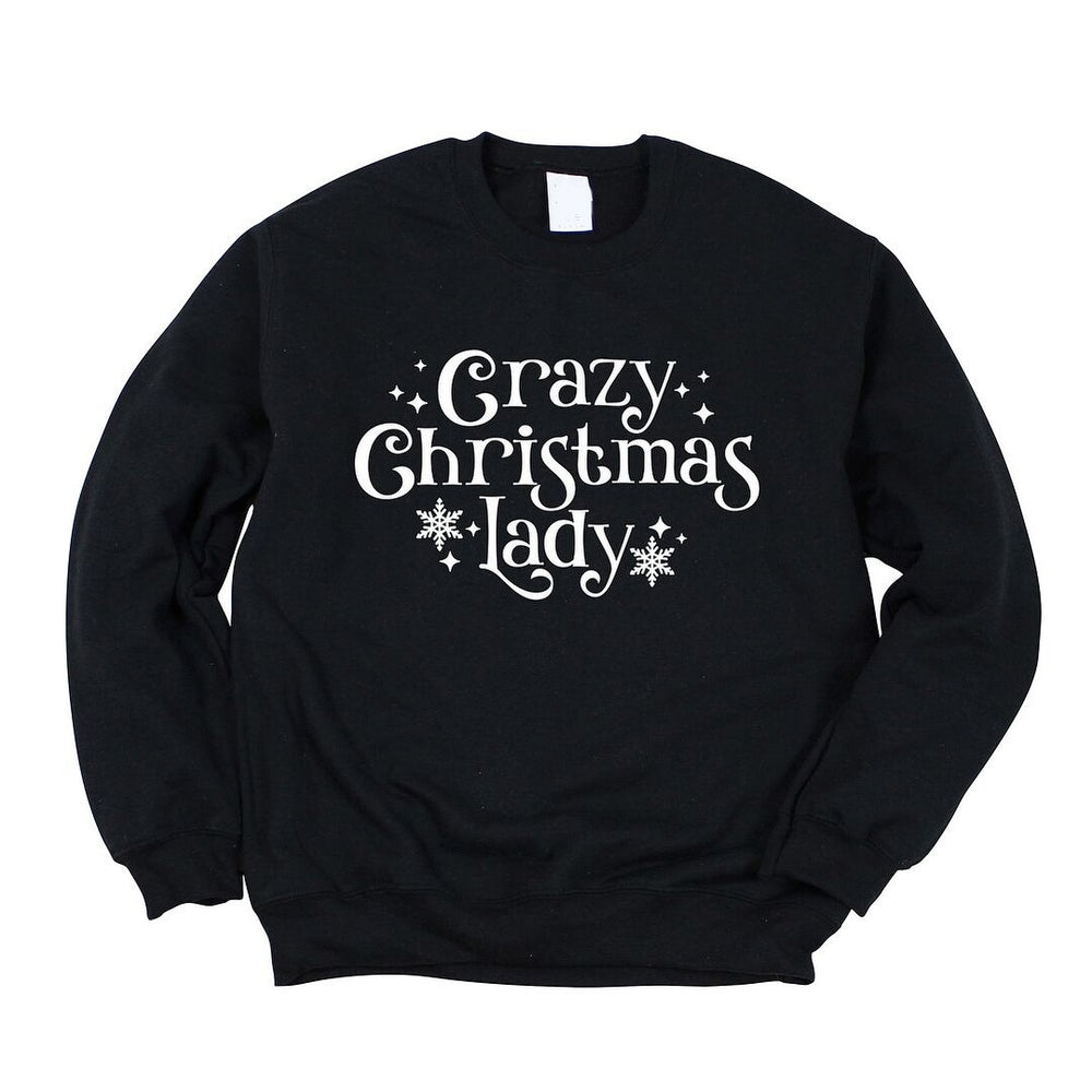 Crazy Christmas Lady Graphic Sweatshirt