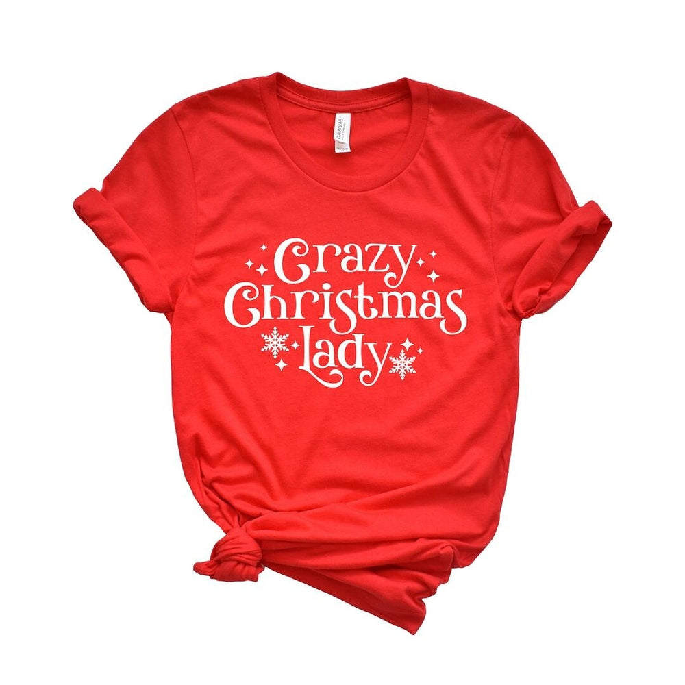 Crazy Christmas Lady Short Sleeve Tee