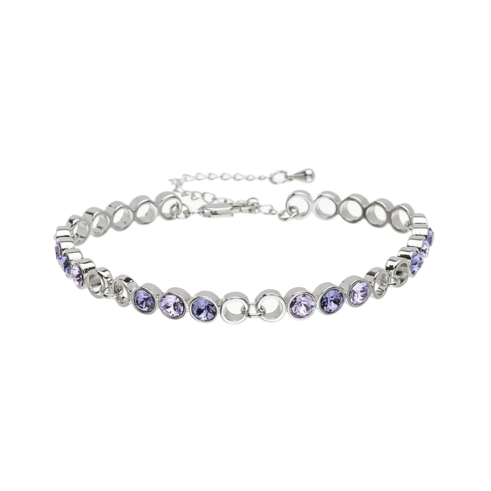 Crystal Circular & Open Linked Bracelet