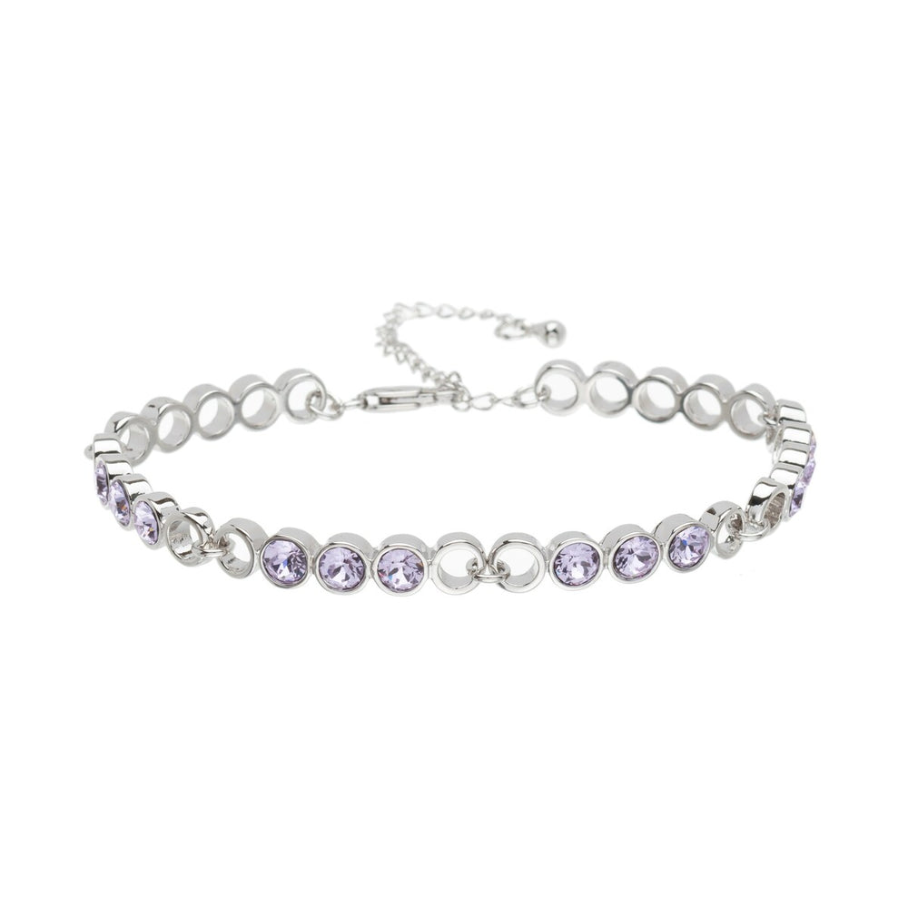 Crystal Circular & Open Linked Bracelet