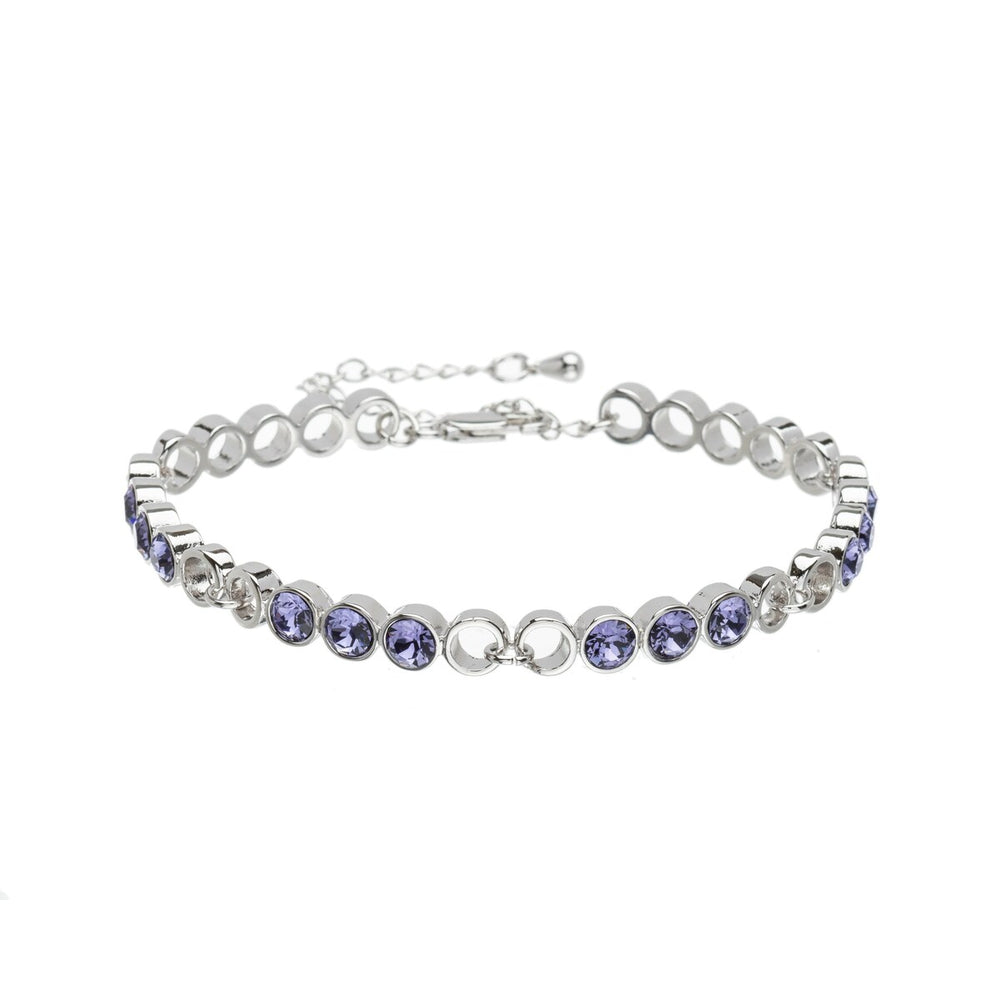 Crystal Circular & Open Linked Bracelet