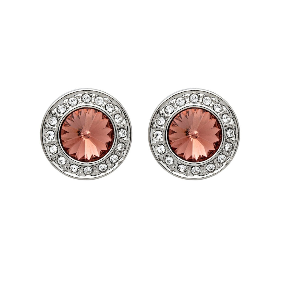 Crystal Classic Halo Stud Earrings