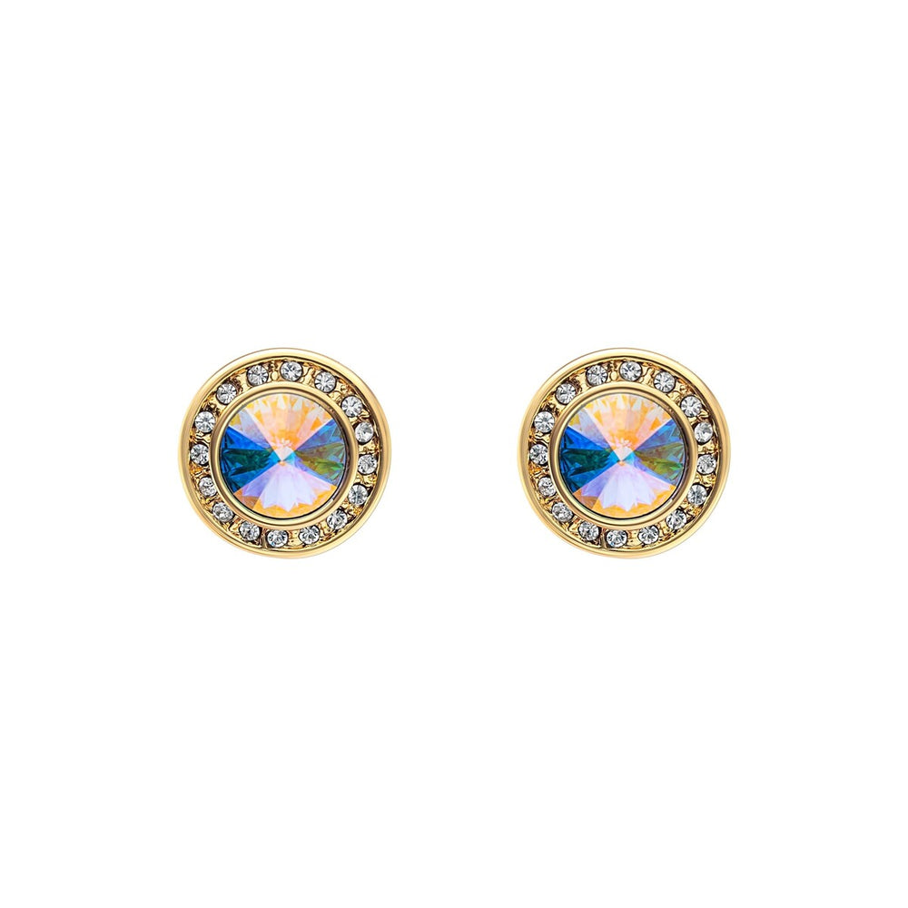 Crystal Classic Halo Stud Earrings