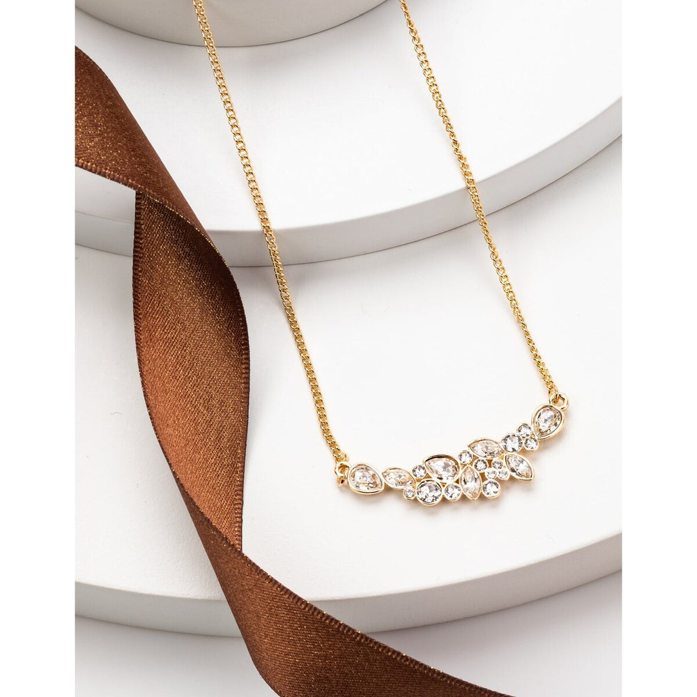 Crystal Clustered Marquis & Teardrop Necklace