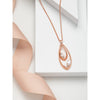 Crystal Double Teardrop Elongated Pendant Necklace