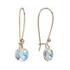 Crystal Fish Hook Drop Elegant Earrings