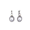 Crystal Flower Leverback Earrings