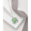 Crystal Four Leaf Clover Pendant Necklace