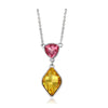 Crystal Lemon Drop Two-Toned Pendant Necklace