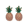 Crystal Pave Pineapple Stud Earrings