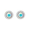 Crystal Two-Way Wear Halo Stud Earrings