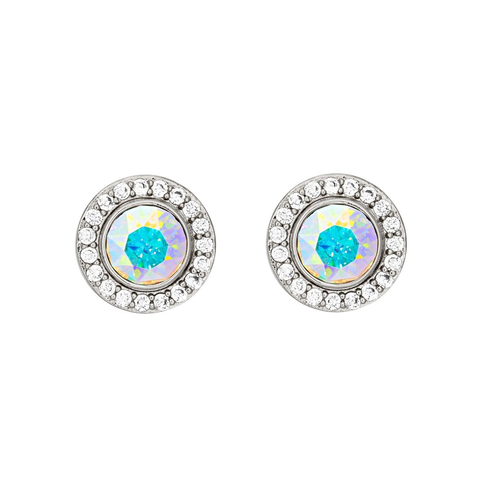 Crystal Two-Way Wear Halo Stud Earrings