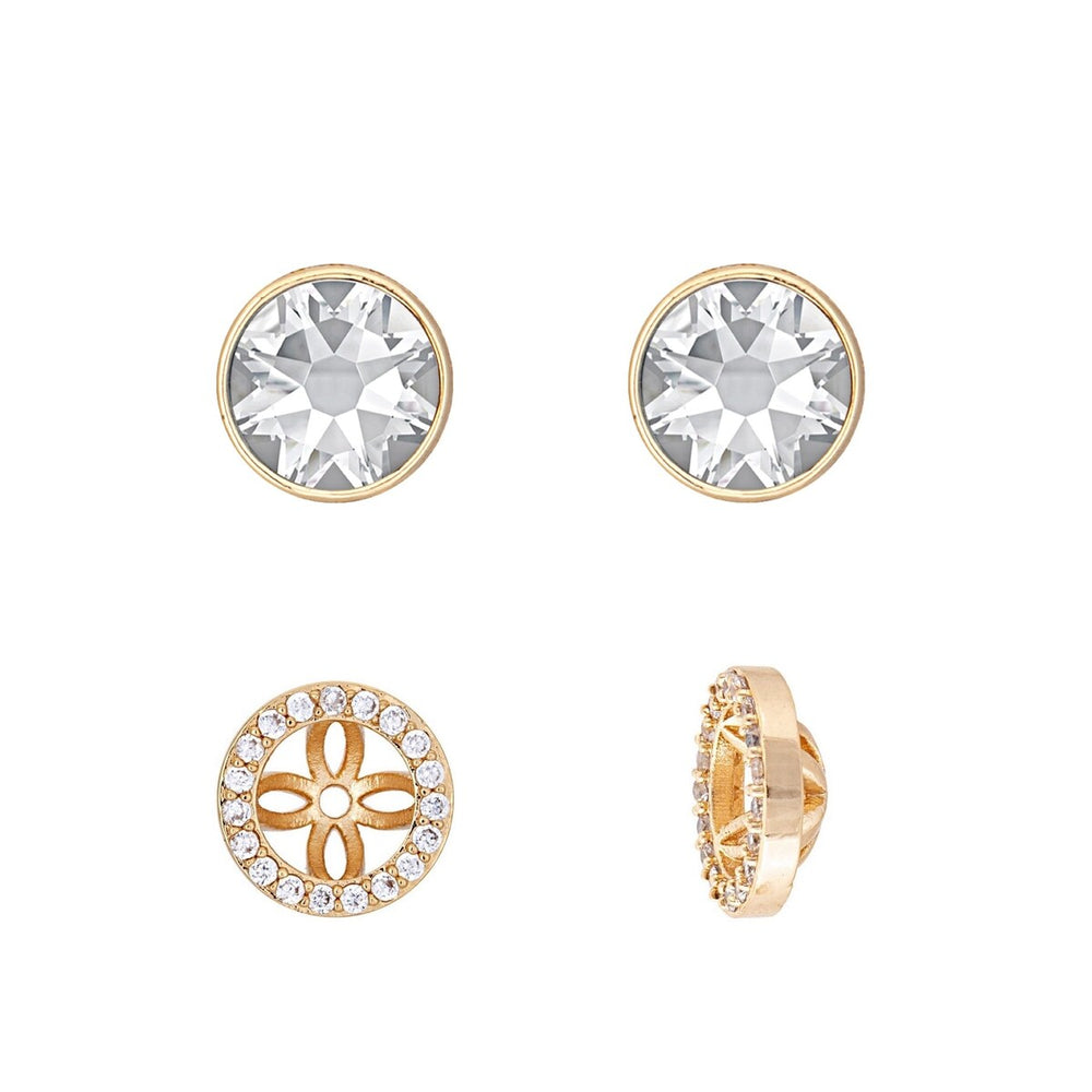 Crystal Two-Way Wear Halo Stud Earrings