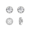 Crystal Two-Way Wear Halo Stud Earrings