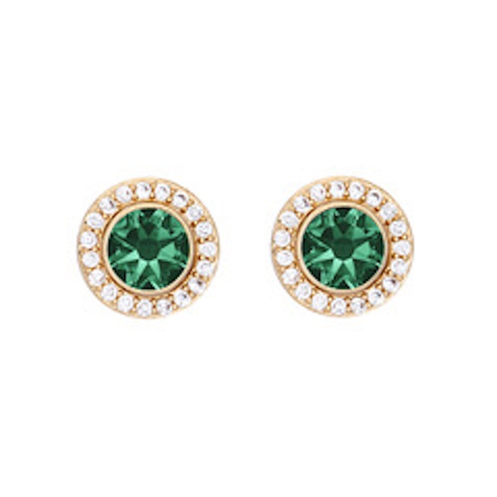 Crystal Two-Way Wear Halo Stud Earrings